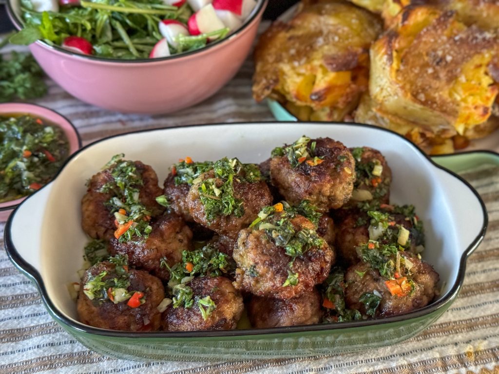 gehaktballetjes met chimichurri