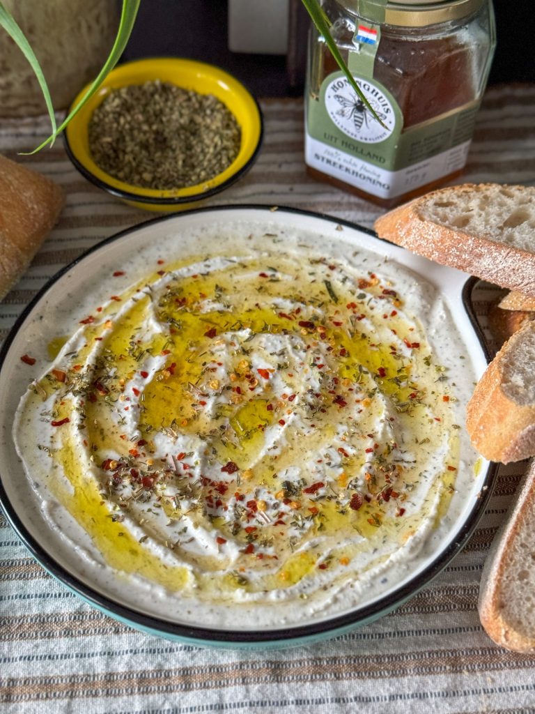 feta dip met Italiaanse kruiden