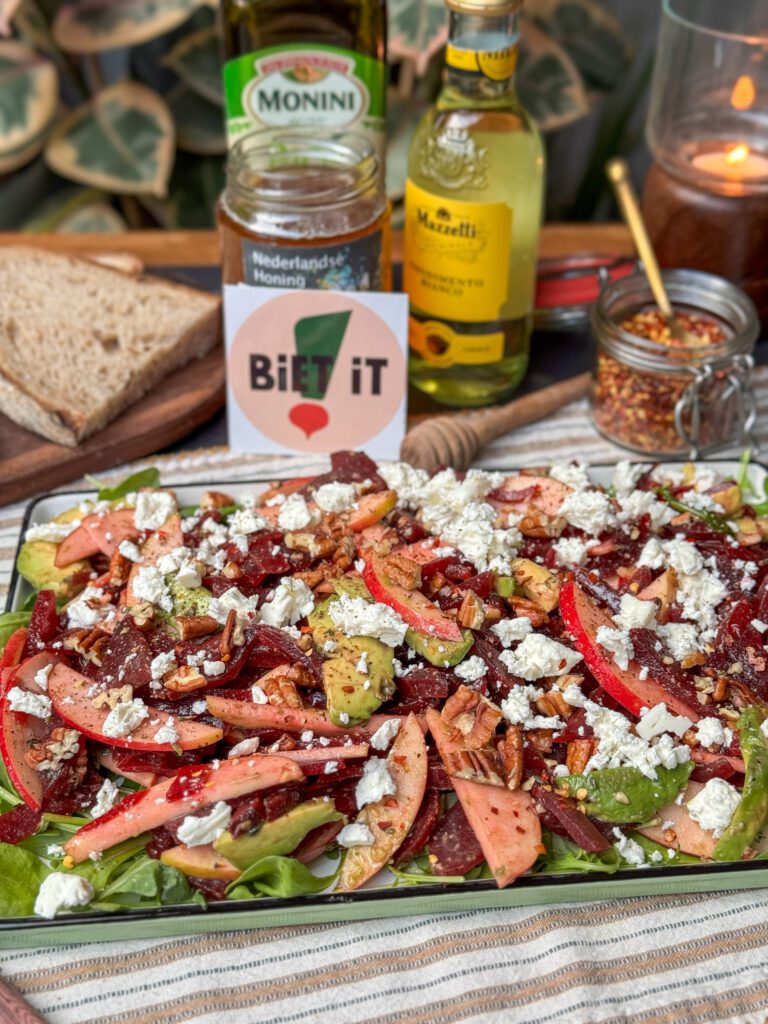 salade met rode bieten en feta