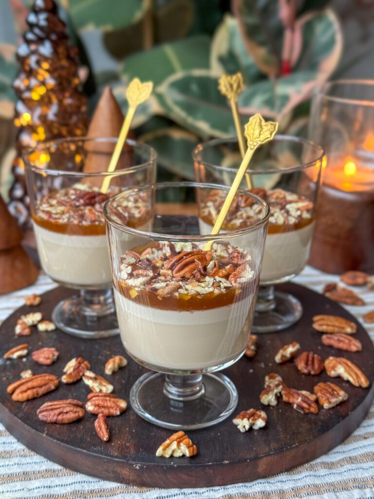 karamel panna cotta met pecannoten