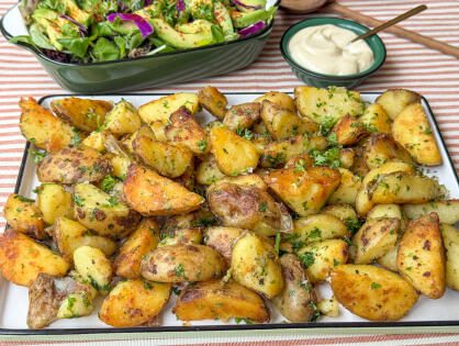 Krokant gebakken aardappelen uit de pan