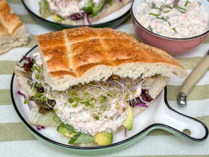 Turks brood met zalm